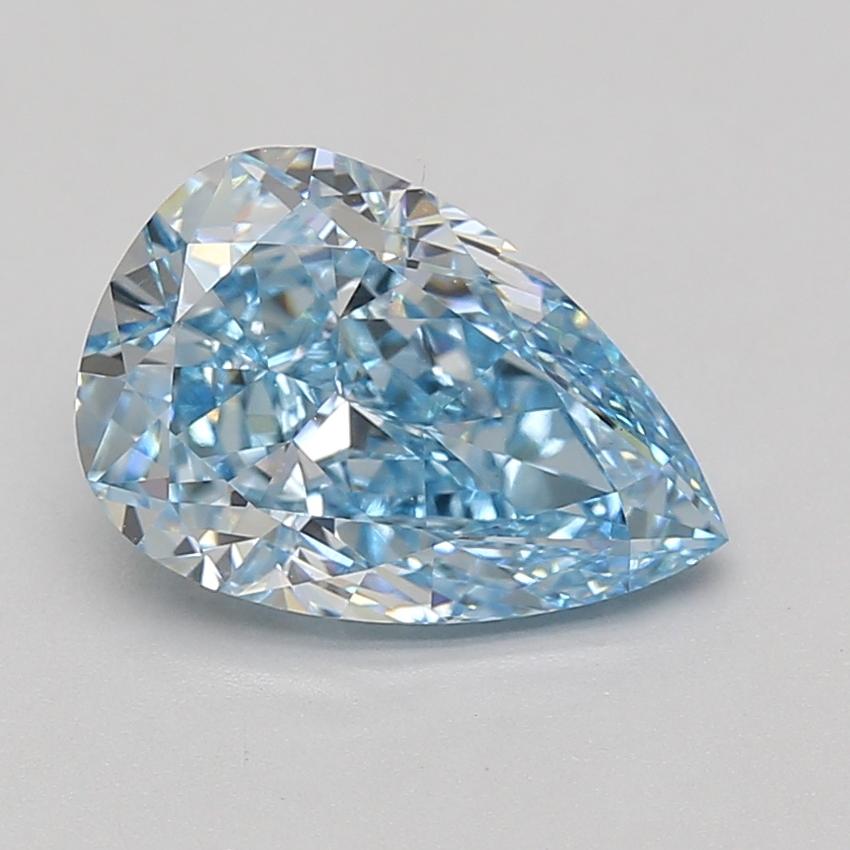 3.08 Ct. Fancy Vivid Blue Pear Lab Grown Diamond