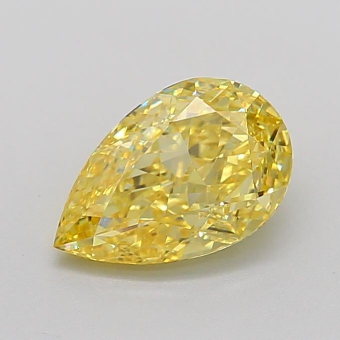 1.52 Ct. Fancy Vivid Yellow Pear Lab Grown Diamond