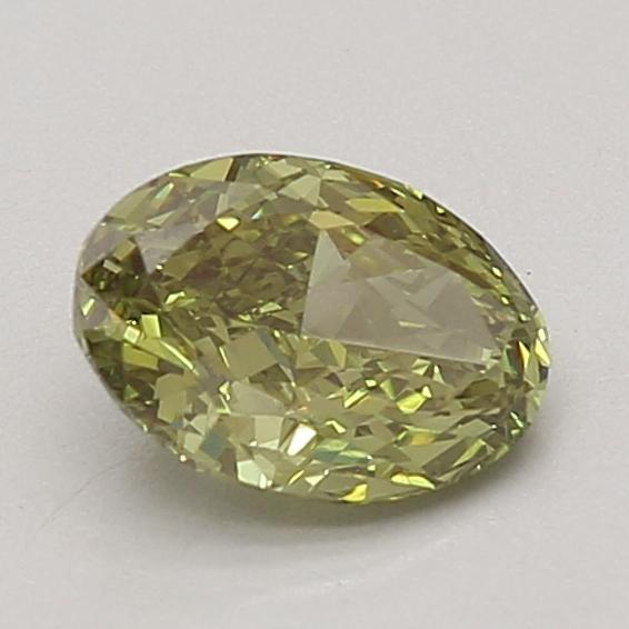 1.08 Ct. Fancy Vivid Green Oval Lab Grown Diamond