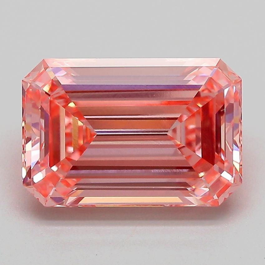 4.09 Ct. Fancy Vivid Pink Emerald Lab Grown Diamond