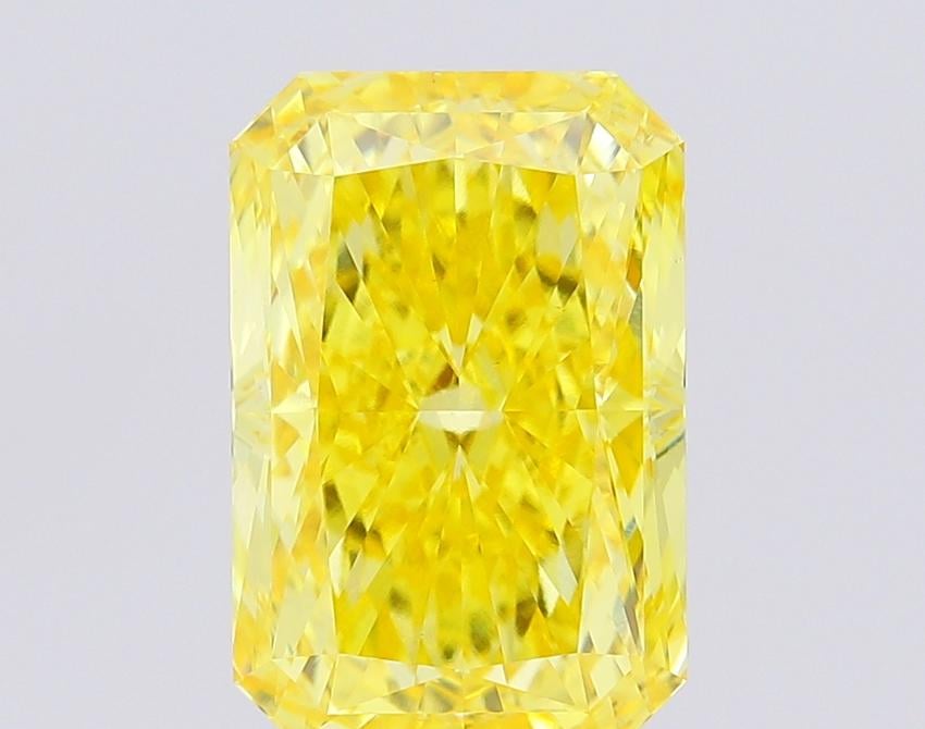 6.10 Ct. Fancy Vivid Yellow Radiant Lab Grown Diamond