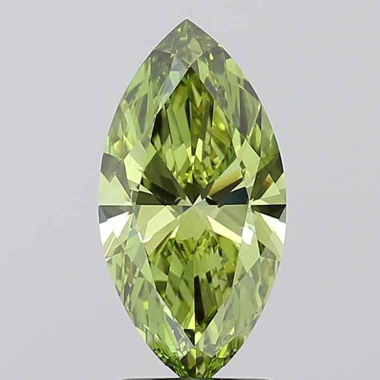 2.00 Ct. Fancy Vivid Green Marquise Lab Grown Diamond