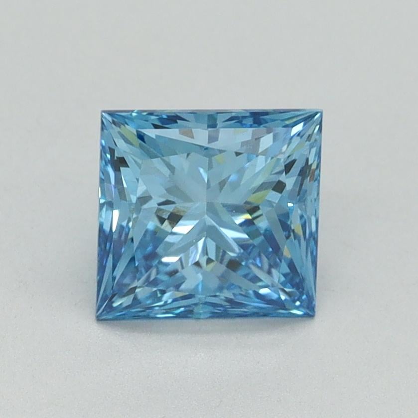 1.22 Ct. Fancy Vivid Blue Princess Lab Grown Diamond
