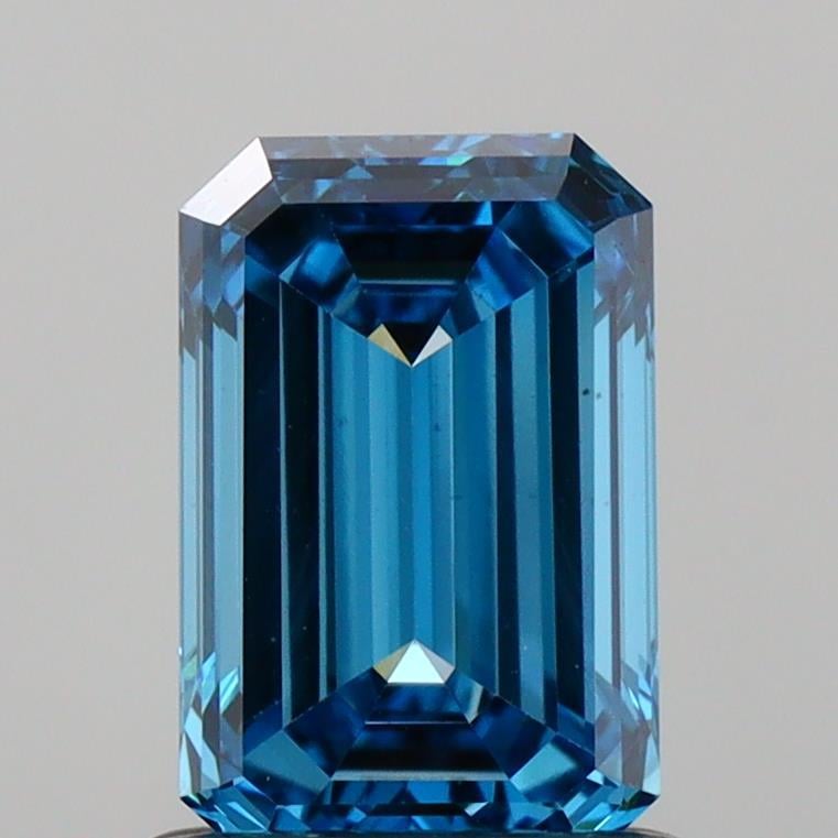 0.96 Ct. Fancy Vivid  Blue Emerald Lab Grown Diamond