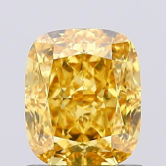 1.16 Ct. Fancy Vivid  Yellow Cushion Lab Grown Diamond