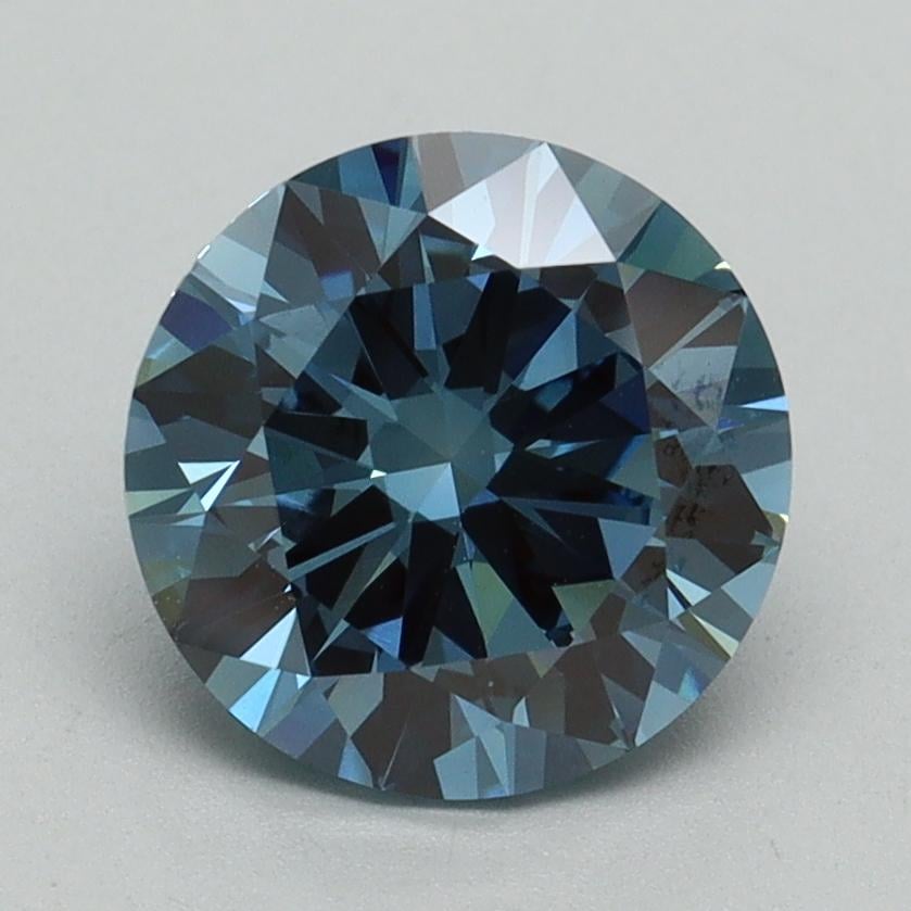 2.01 Ct. Fancy Vivid Blue Round Lab Grown Diamond