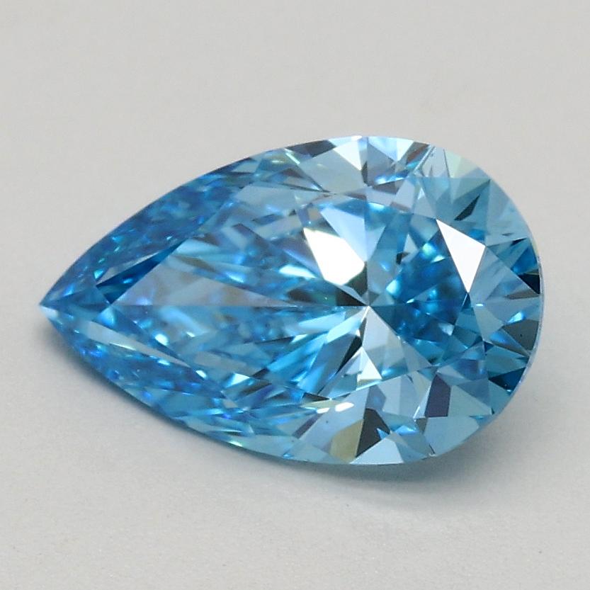 1.10 Ct. Fancy Vivid Blue Pear Lab Grown Diamond