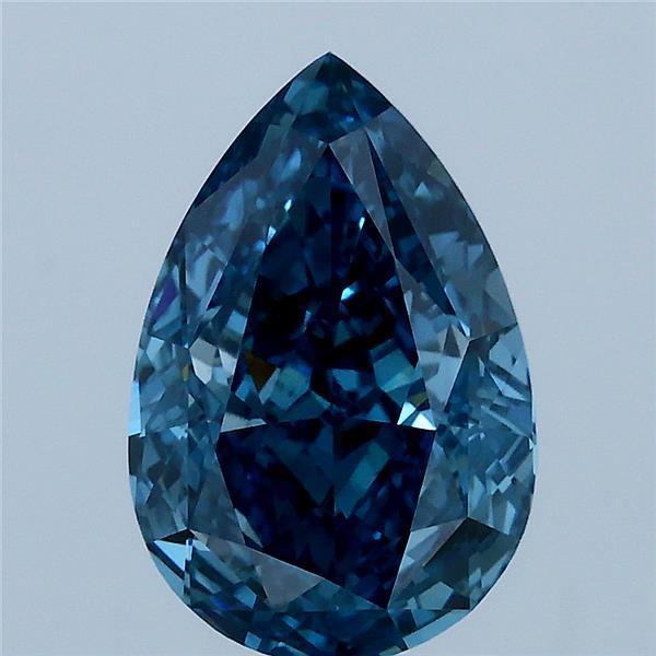 2.58 Ct. Fancy Vivid Blue Pear Lab Grown Diamond