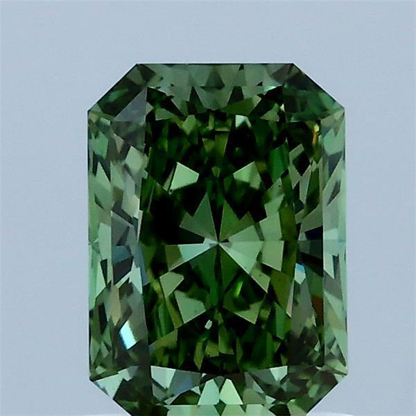 1.08 Ct. Fancy Vivid Green Radiant Lab Grown Diamond