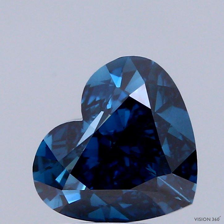 2.53 Ct. Fancy Deep Blue Heart Lab Grown Diamond