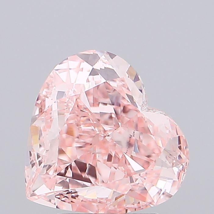 3.22 Ct. Fancy Vivid Pink Heart Lab Grown Diamond