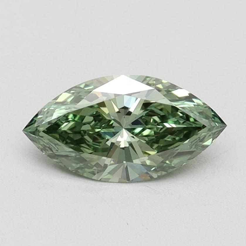 0.75 Ct. Fancy Vivid Green Marquise Lab Grown Diamond