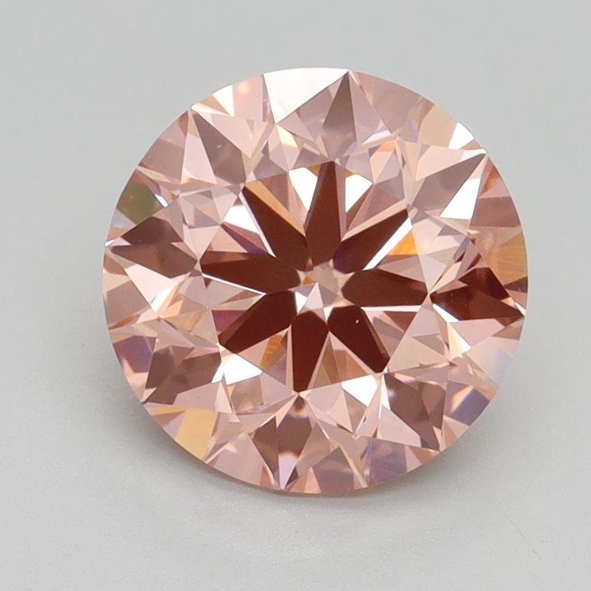 2.60 Ct. Fancy Intense Pink Round Lab Grown Diamond