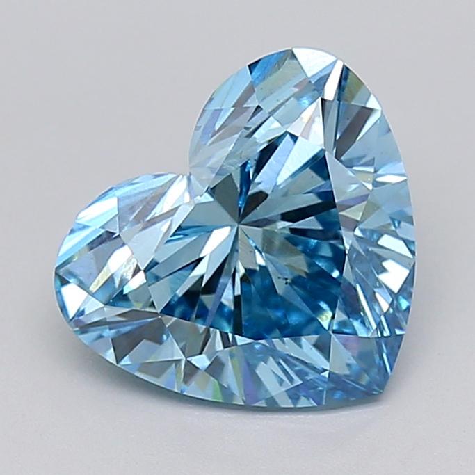 3.16 Ct. Fancy Vivid Blue Heart Lab Grown Diamond