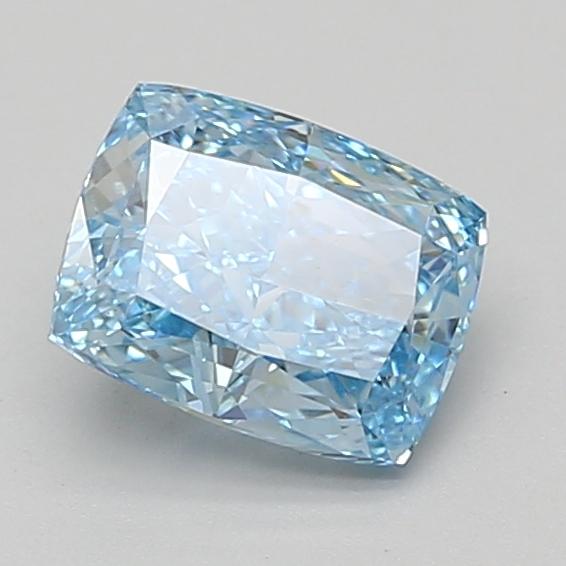 1.58 Ct. Fancy Vivid Blue Cushion Lab Grown Diamond