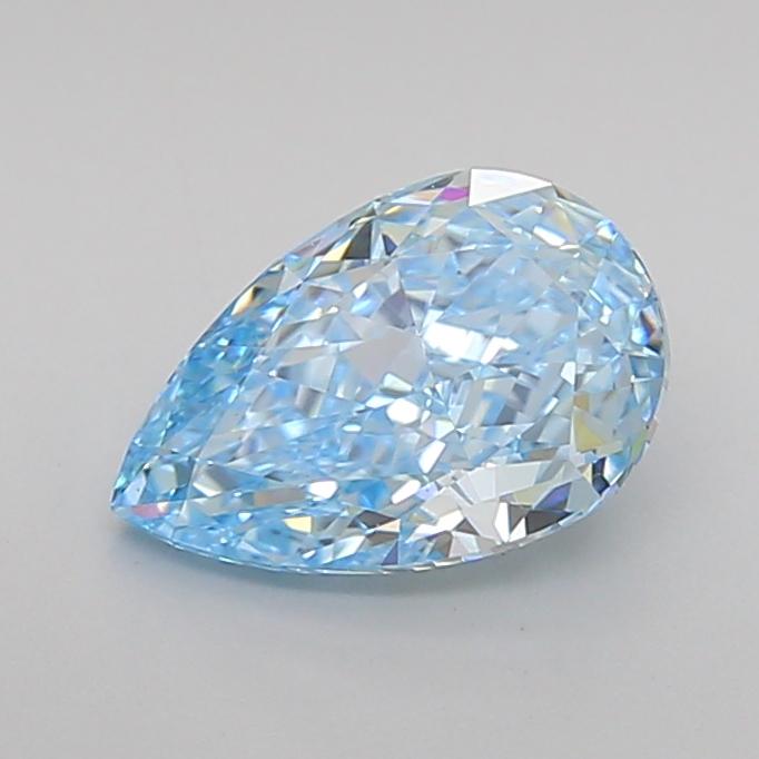 1.32 Ct. Fancy Intense Blue Pear Lab Grown Diamond