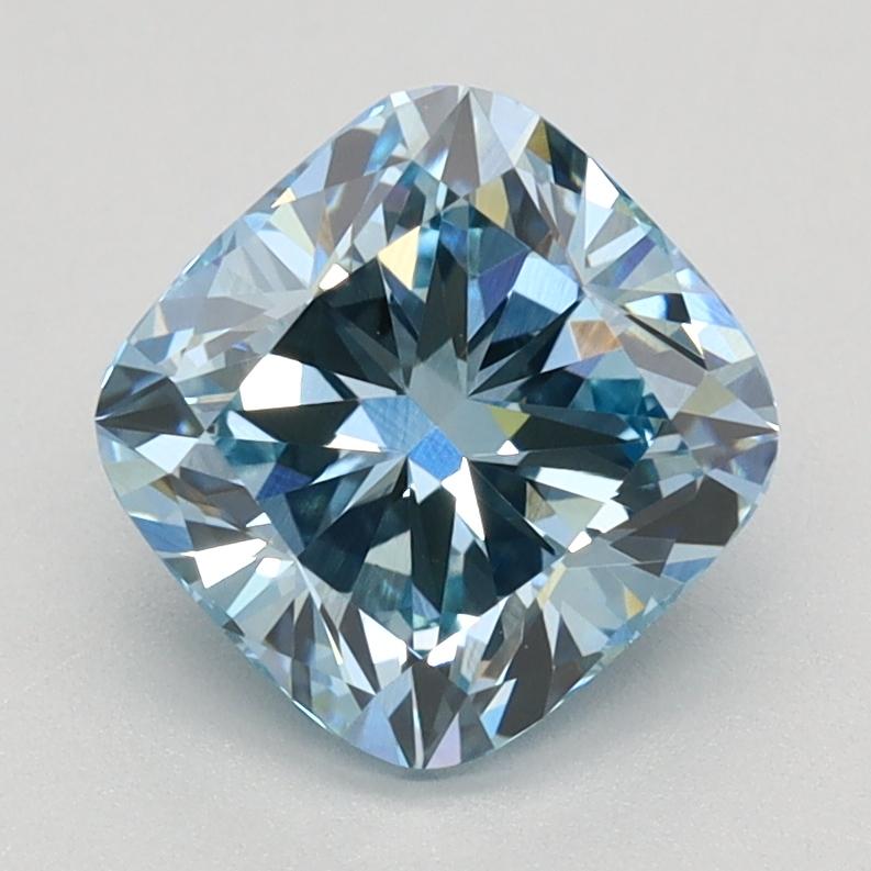 1.59 Ct. Fancy Intense Blue Cushion Lab Grown Diamond