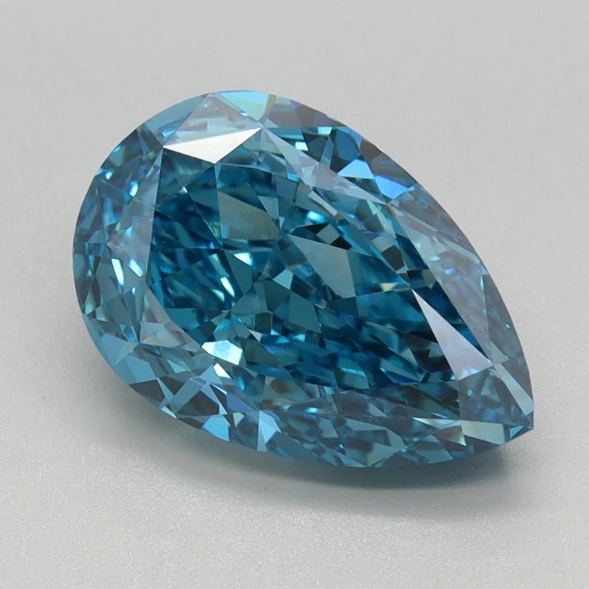 2.11 Ct. Fancy Vivid Blue Pear Lab Grown Diamond