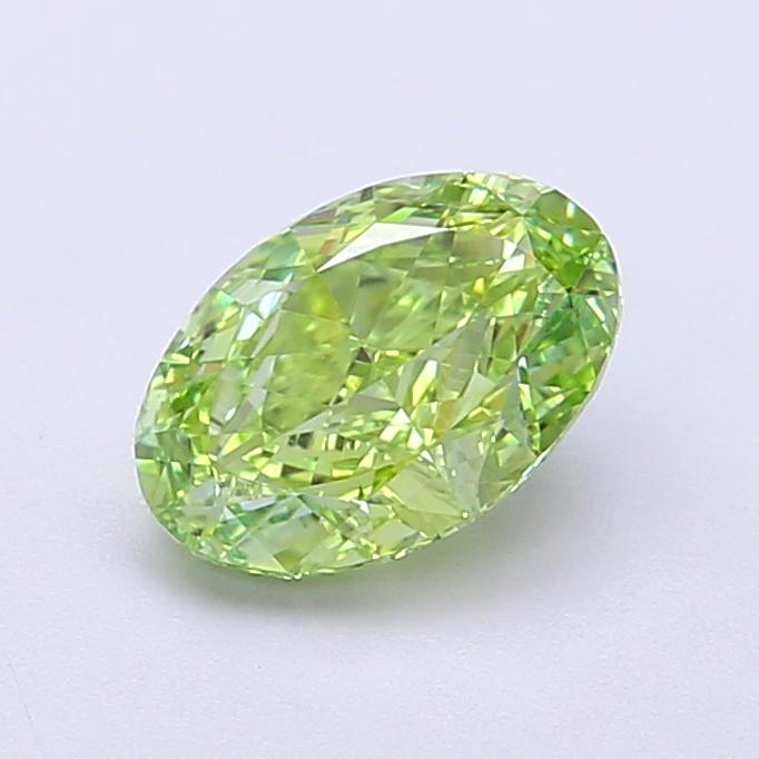 1.27 Ct. Fancy Vivid Green Oval Lab Grown Diamond