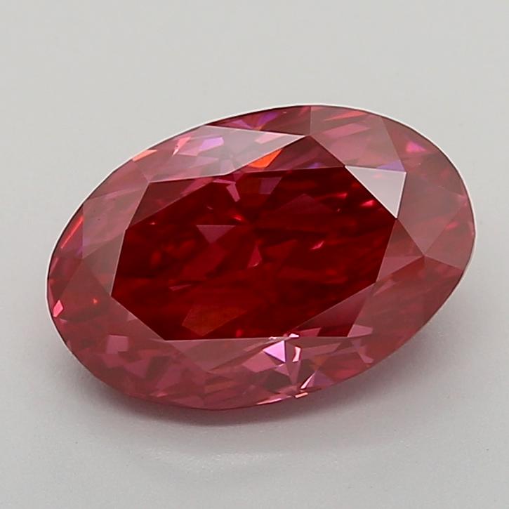 3.58 Ct. Fancy Vivid  Pink Oval Lab Grown Diamond