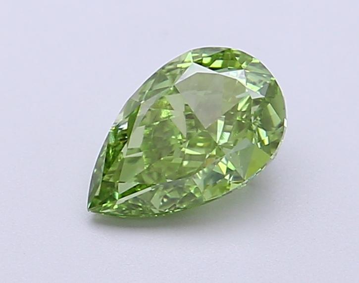 1.04 Ct. Fancy Vivid  Green Pear Lab Grown Diamond