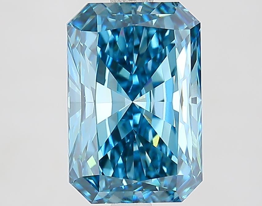 3.07 Ct. Fancy Vivid Blue Radiant Lab Grown Diamond