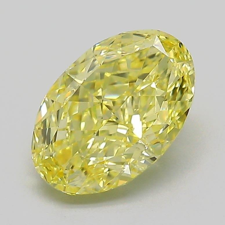 1.86 Ct. Fancy Vivid Yellow Oval Lab Grown Diamond