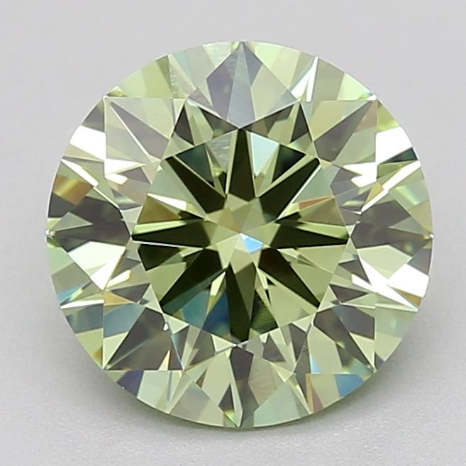 1.99 Ct. Fancy Vivid  Green Round Lab Grown Diamond