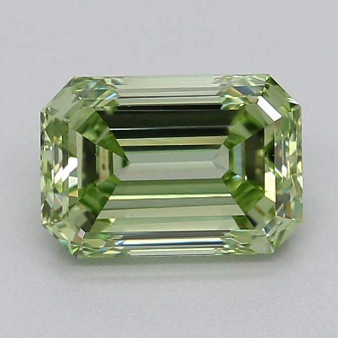 0.88 Ct. Fancy Intense  Green Emerald Lab Grown Diamond
