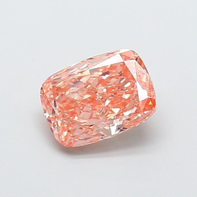 1.55 Ct. Fancy Intense Orange Pink Cushion Lab Grown Diamond