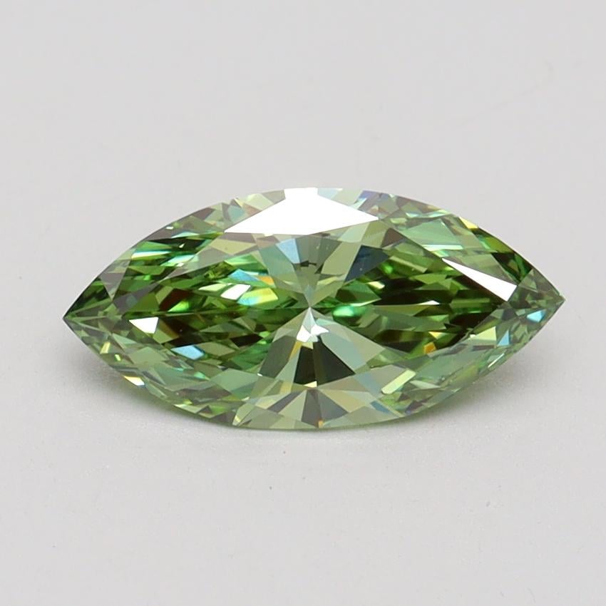 1.00 Ct. Fancy Vivid Green Marquise Lab Grown Diamond