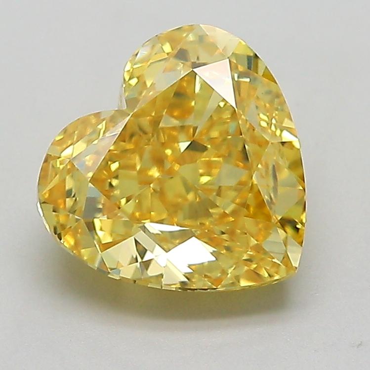 2.55 Ct. Fancy Vivid  Yellow Heart Lab Grown Diamond