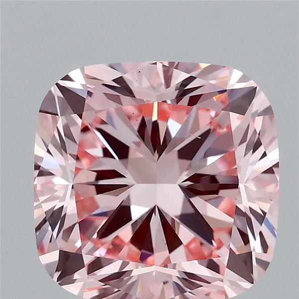 3.06 Ct. Fancy Intense  Pink Cushion Lab Grown Diamond