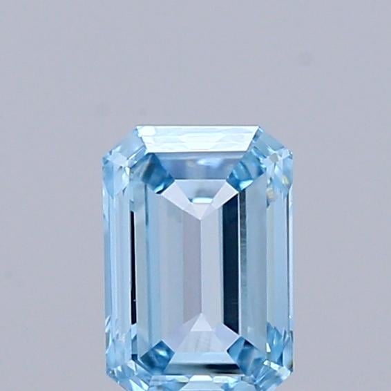 0.42 Ct. Fancy Vivid  Blue Emerald Lab Grown Diamond