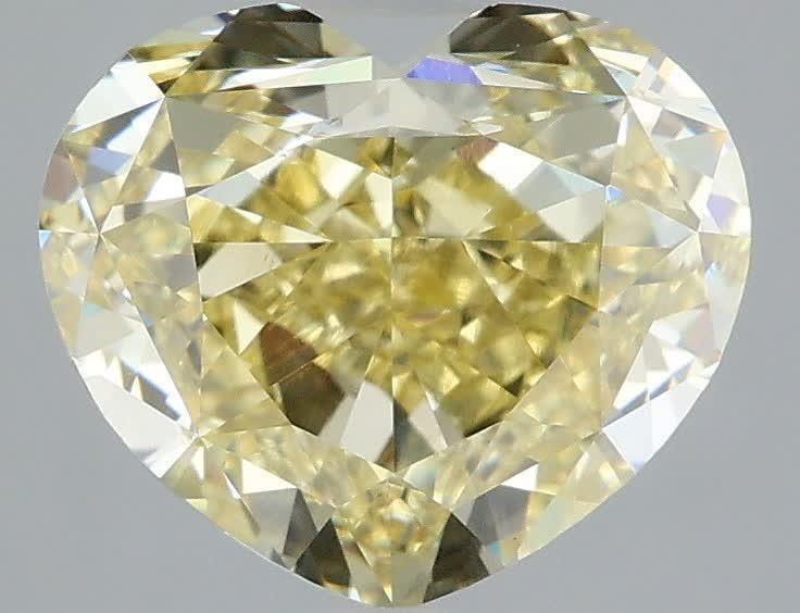 3.03 Ct. Fancy Yellow Heart Lab Grown Diamond