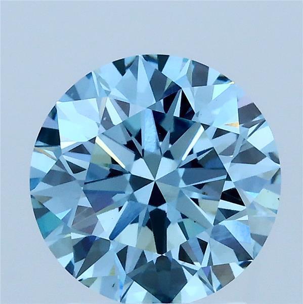 2.05 Ct. Fancy Vivid Blue Round Lab Grown Diamond