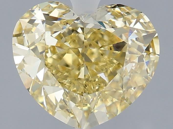 3.04 Ct. Fancy Intense Yellow Heart Lab Grown Diamond