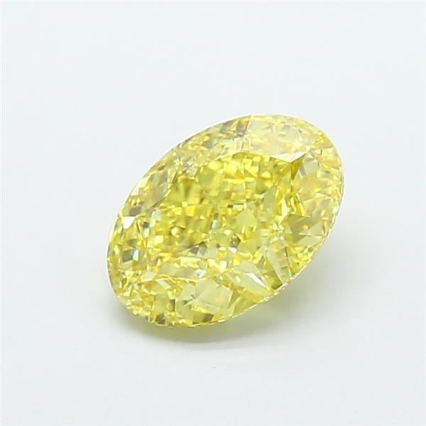 2.16 Ct. Fancy Intense Yellow Oval Lab Grown Diamond