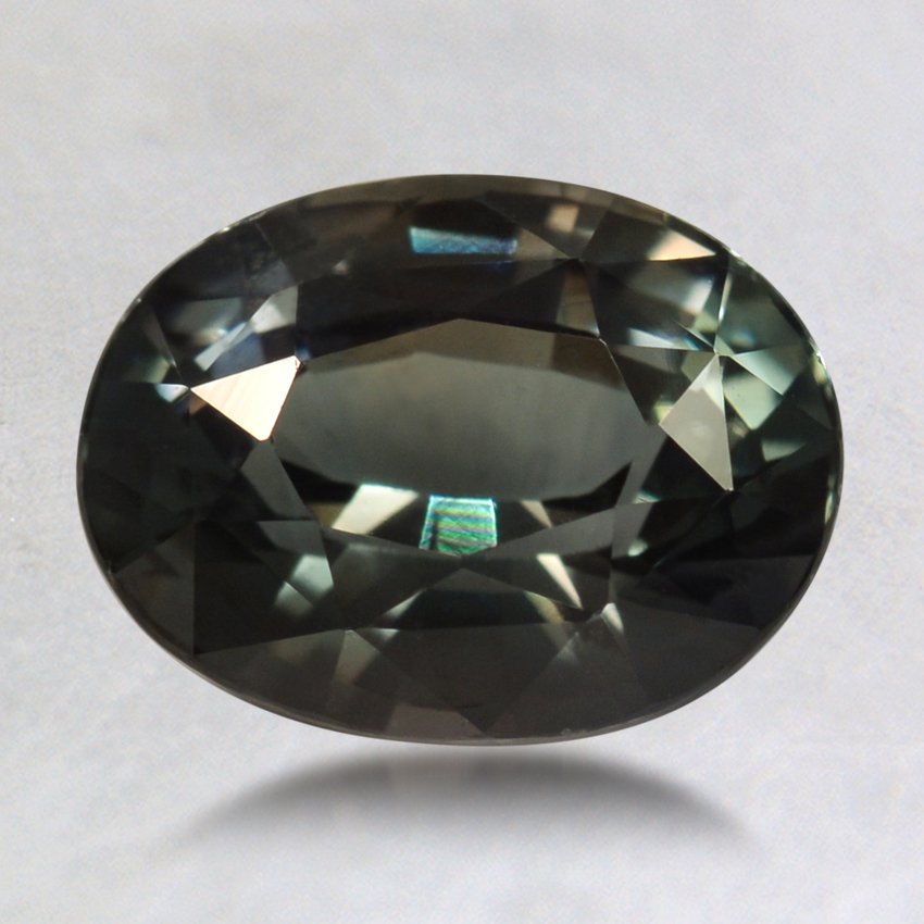 8.5x6.5mm Green Oval Sapphire