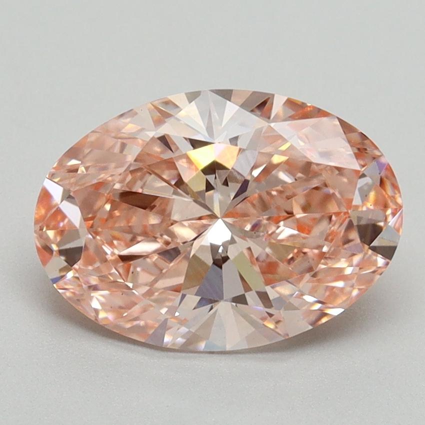 2.19 Ct. Fancy Vivid Pink Oval Lab Grown Diamond