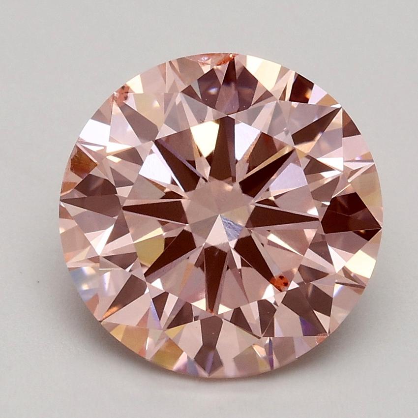 2.50 Ct. Fancy Intense Pink Round Lab Grown Diamond