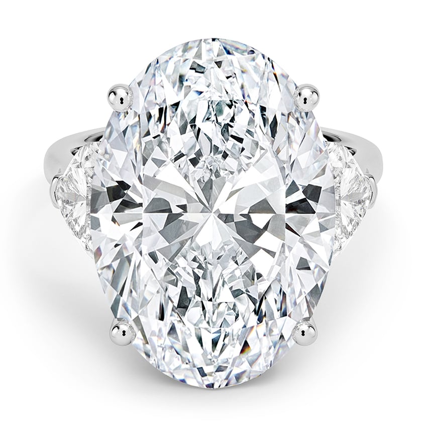 Custom Heart-Shaped Three Stone Diamond Ring