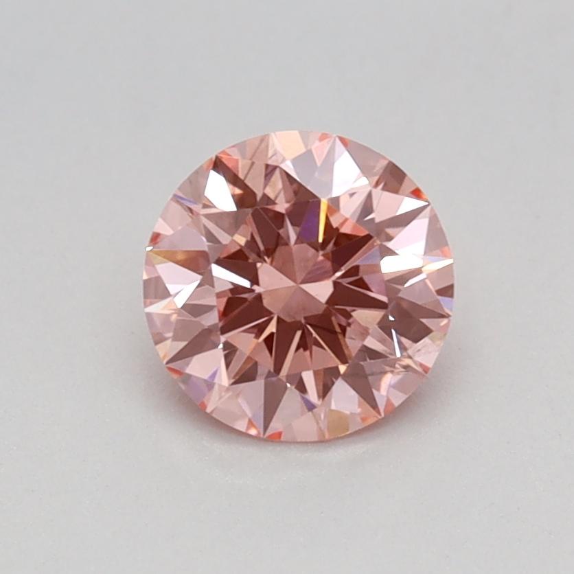 0.58 Ct. Fancy Vivid Pink Round Lab Grown Diamond