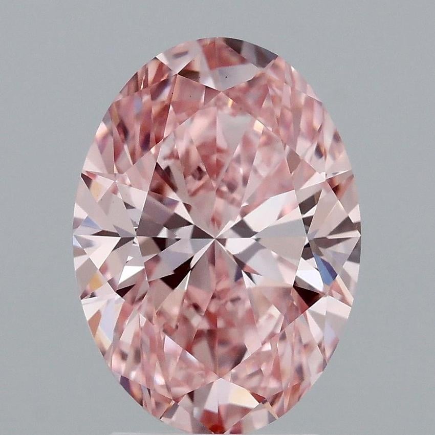 3.00 Ct. Fancy Vivid Pink Oval Lab Grown Diamond