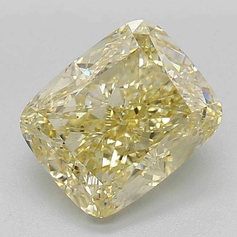 5.38 Ct. Fancy Intense  Yellow Cushion Lab Grown Diamond