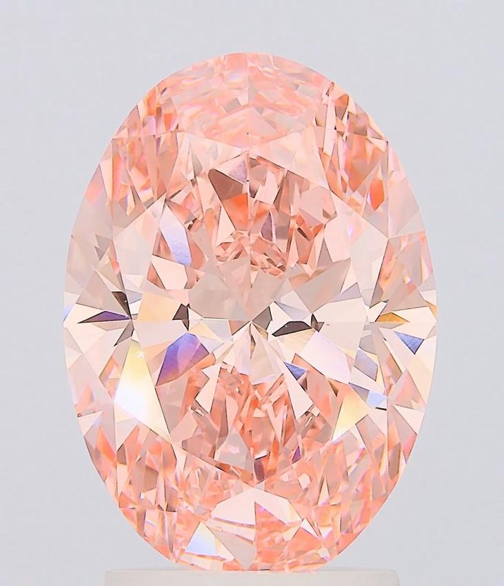 2.76 Ct. Fancy Vivid Pink Oval Lab Grown Diamond