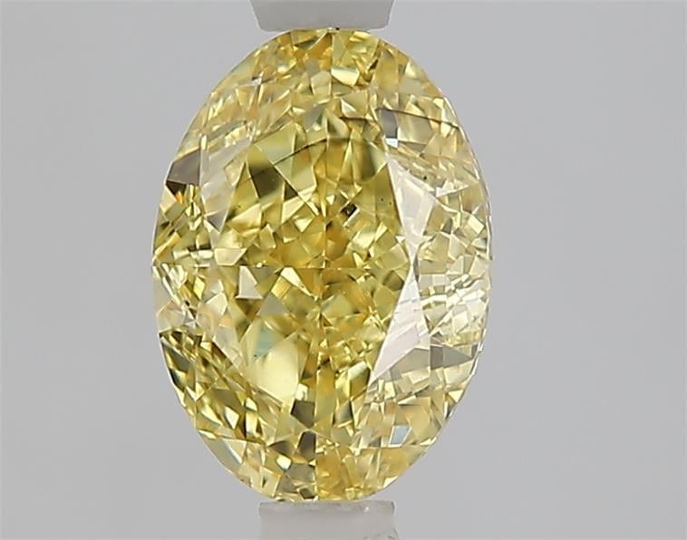 1.53 Ct. Fancy Intense  Yellow Oval Lab Grown Diamond