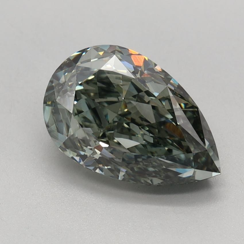 1.60 Ct. Fancy Intense Green Pear Lab Grown Diamond