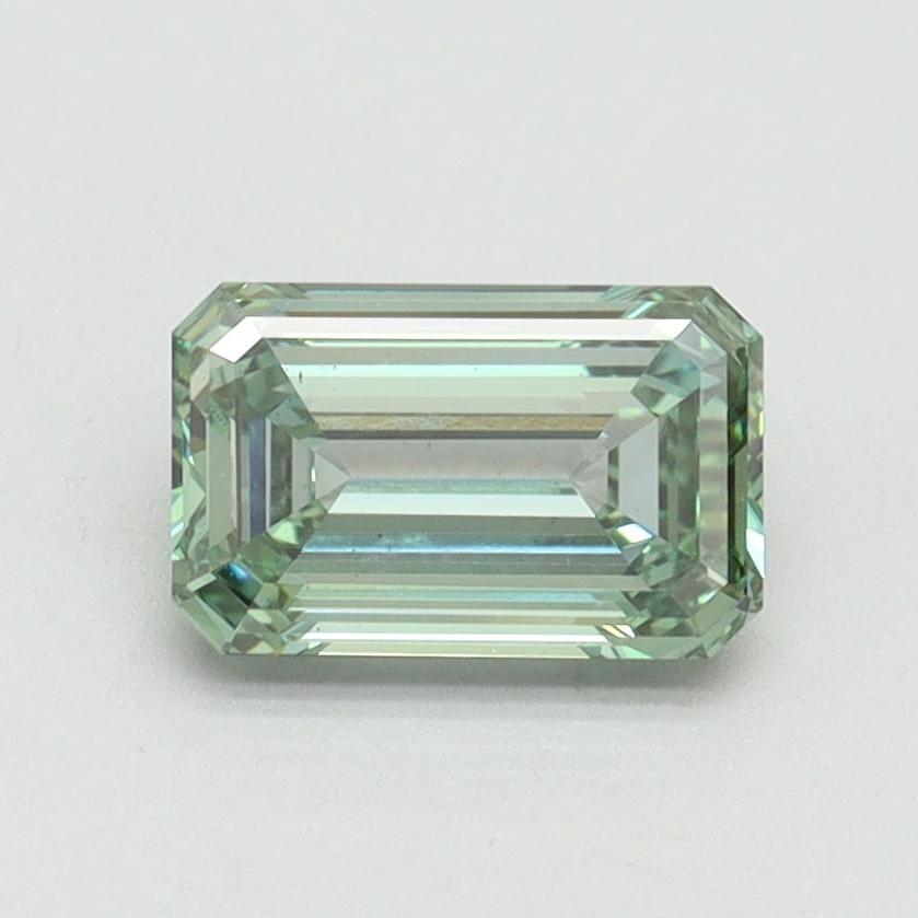 1.00 Ct. Fancy Intense Pacific Green Emerald Lab Grown Diamond
