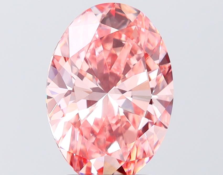3.19 Ct. Fancy Vivid Pink Pink Oval Lab Grown Diamond